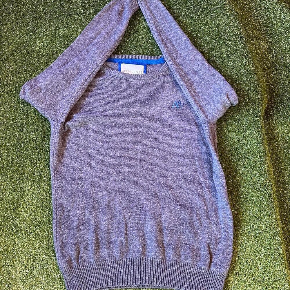Aeropostale Men's Purple and Blue Jumper